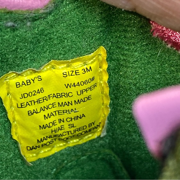 Baby Infant Dan Post John Deere Leather Boots 3M - Picture 8 of 8